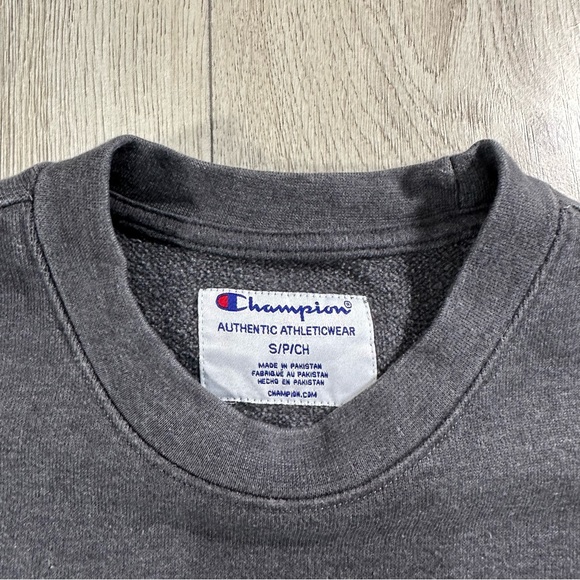 Grey Champion Spellout Sweatshirt Size Small - Picture 3 of 9